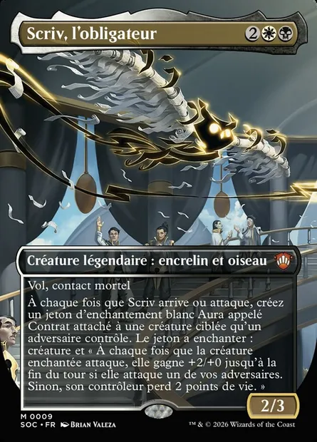 Scriv, l'obligateur, carte Magic SOC 9 — extension Secrets of Strixhaven Commander