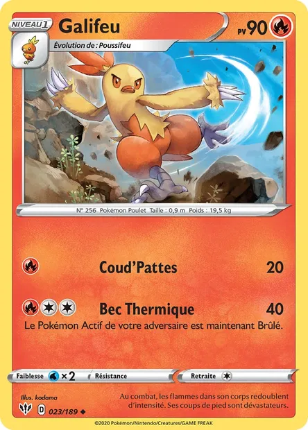 Galifeu, carte Pokémon DAA 23 — extension Ténèbres Embrasées