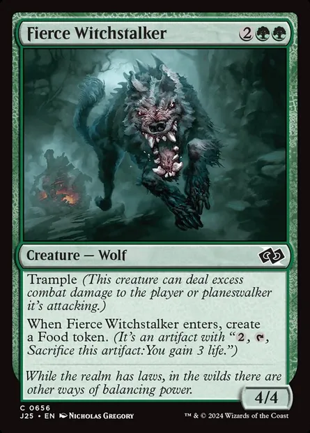 Fierce Witchstalker, Magic card J25 656 — Foundations Jumpstart set