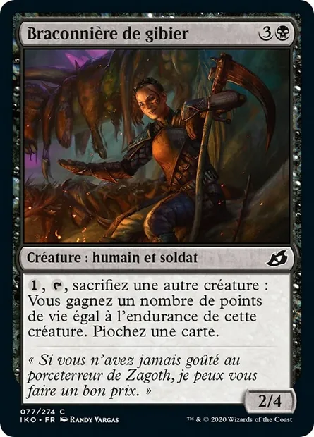 Braconnière de gibier, carte Magic IKO 77 — extension Ikoria: Lair of Behemoths