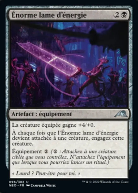 Énorme lame d'énergie, carte Magic NEO 96 — extension Kamigawa: La Dynastie Néon