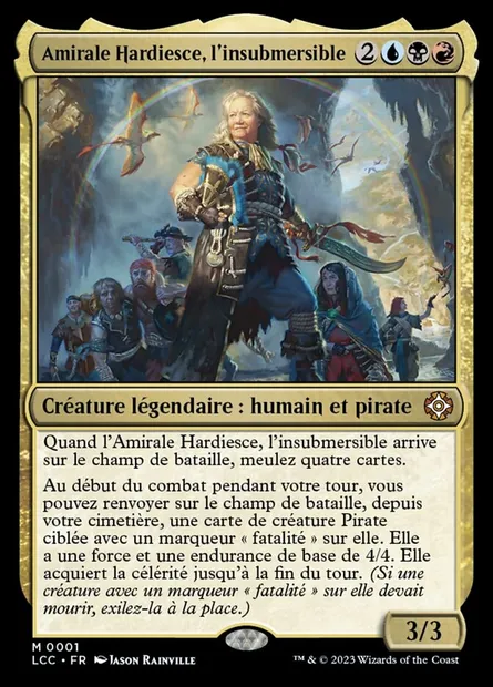 Amirale Hardiesce, l'insubmersible, carte Magic LCC 1 — extension The Lost Caverns of Ixalan Commander