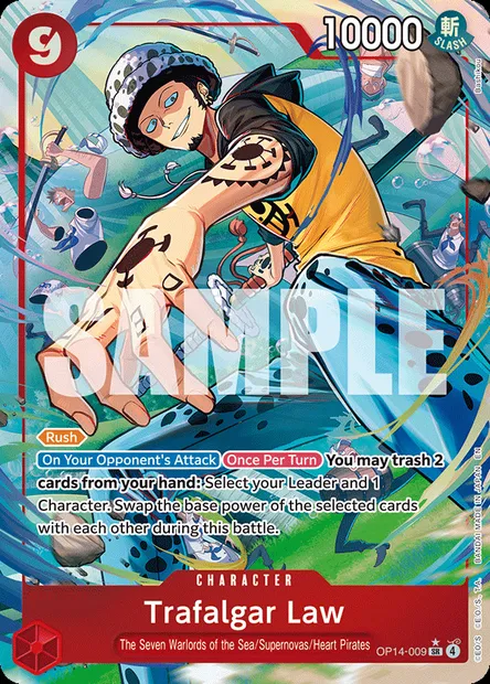 Trafalgar Law, One Piece card OP14-009 — THE AZURE SEA’S SEVEN set