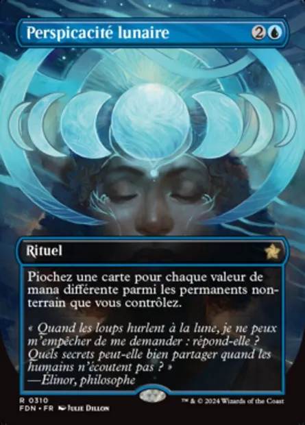 Perspicacité lunaire, carte Magic FDN 310 — extension Foundations