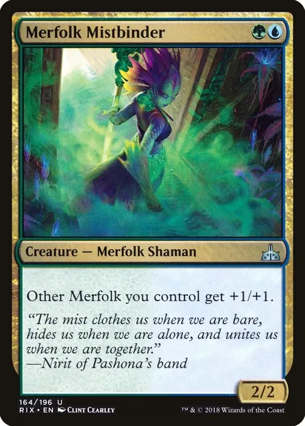 Merfolk Mistbinder, Magic card RIX 164 — Rivals of Ixalan set