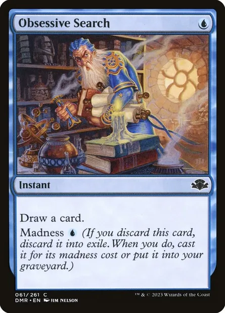 Obsessive Search, Magic card DMR 61 — Dominaria Remastered set
