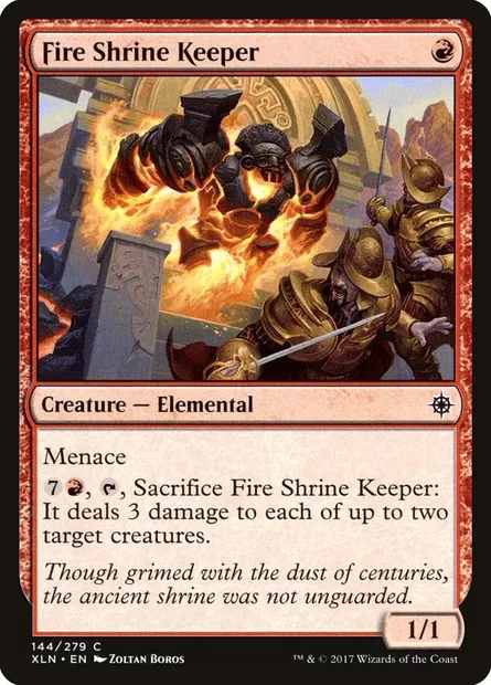 Fire Shrine Keeper, Magic card XLN 144 — Ixalan set