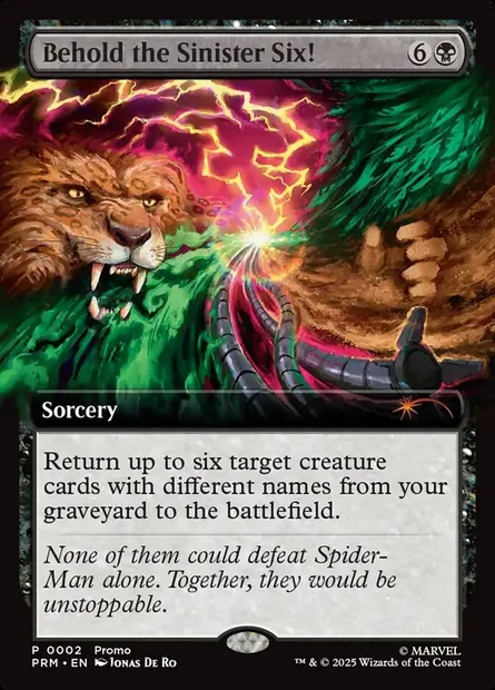 Gare aux Sinister Six !, carte Magic PURL 2025-4 — extension URL/Convention Promos