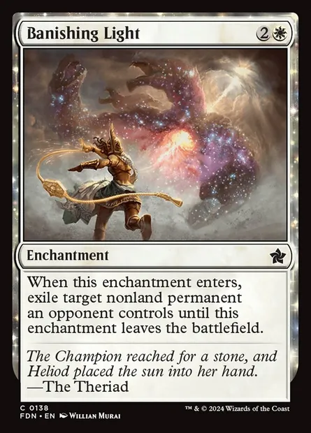 Banishing Light, Magic card FDN 138 — Foundations set