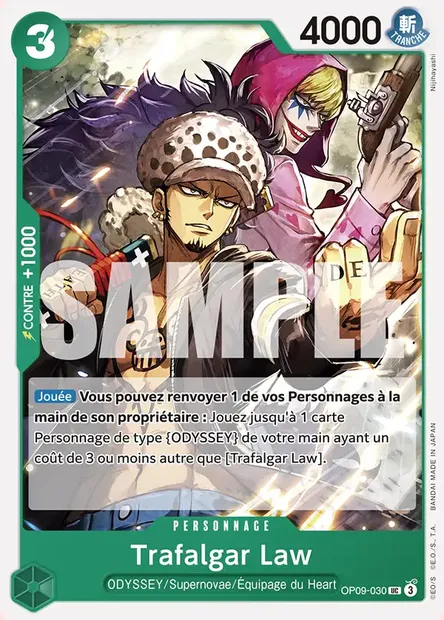 Trafalgar Law, carte One Piece OP09-030 — extension LES NOUVEAUX EMPEREURS