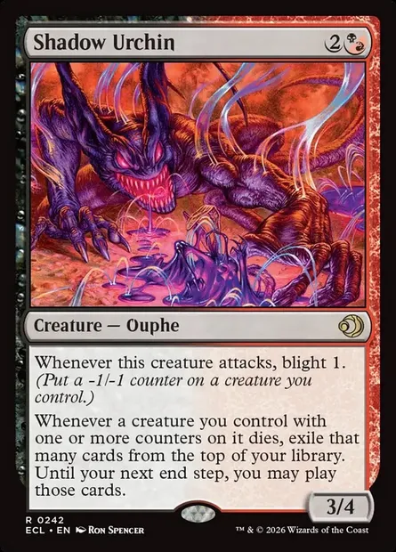 Shadow Urchin, Magic card ECL 242 — Lorwyn Eclipsed set
