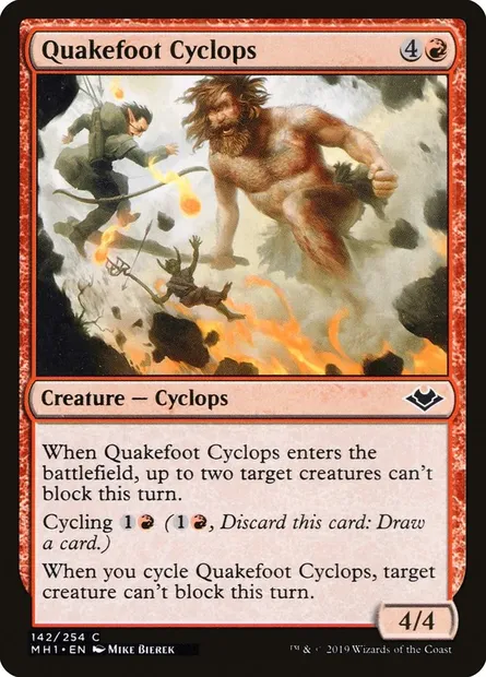 Quakefoot Cyclops, Magic card MH1 142 — Modern Horizons set