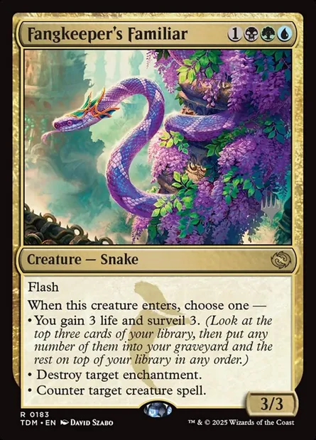 Fangkeeper's Familiar, Magic card PTDM 183p — Tarkir: Dragonstorm Promos set