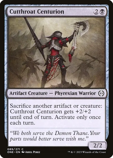 Cutthroat Centurion, Magic card ONE 89 — Phyrexia: All Will Be One set