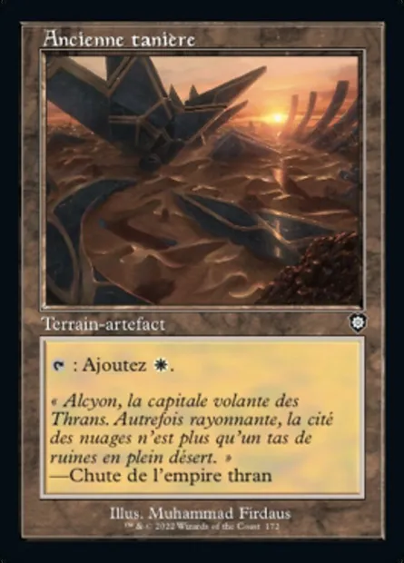 Ancienne tanière, carte Magic BRC 172 — extension The Brothers' War Commander