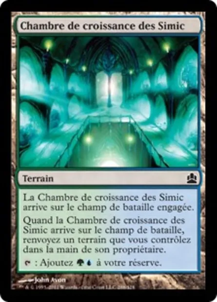 Chambre de croissance des Simic, carte Magic CMD 288 — extension Commander 2011