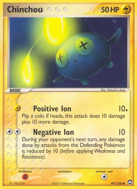 Chinchou, Pokémon card PK 49 — Power Keepers set