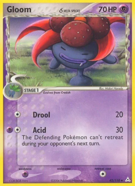Gloom δ, Pokémon card HP 42 — Holon Phantoms set