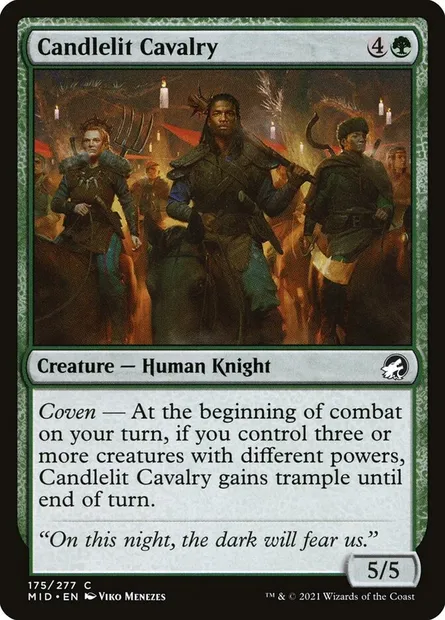 Candlelit Cavalry, Magic card MID 175 — Innistrad: Midnight Hunt set