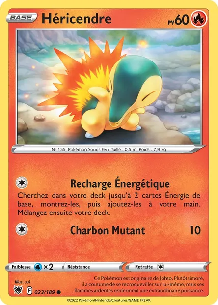 Héricendre, carte Pokémon ASR 023 — extension Astres Radieux