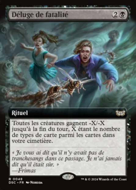 Déluge de fatalité, carte Magic DSC 48 — extension Duskmourn: House of Horror Commander