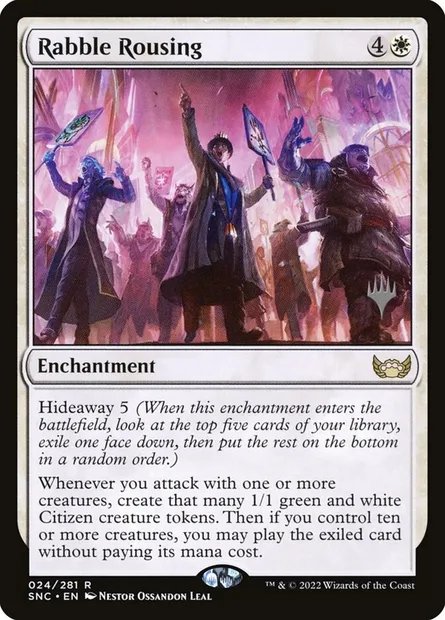 Rabble Rousing, Magic card PSNC 24p — Streets of New Capenna Promos set