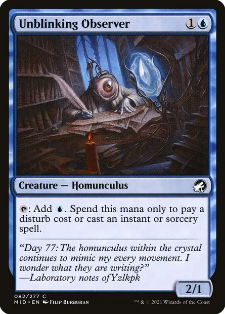 Unblinking Observer, Magic card MID 82 — Innistrad: Midnight Hunt set