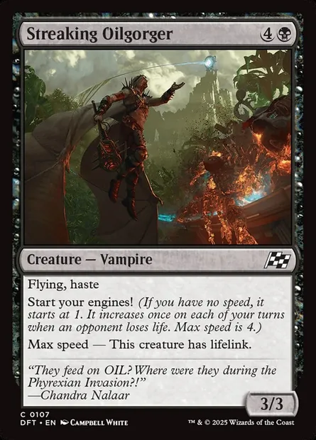 Streaking Oilgorger, Magic card DFT 107 — Aetherdrift set
