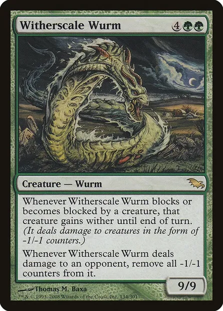 Witherscale Wurm, Magic card SHM 134 — Shadowmoor set