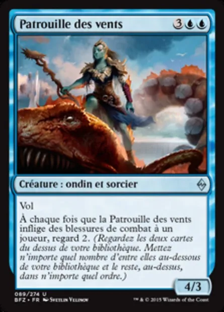 Patrouille des vents, carte Magic BFZ 89 — extension La bataille de Zendikar