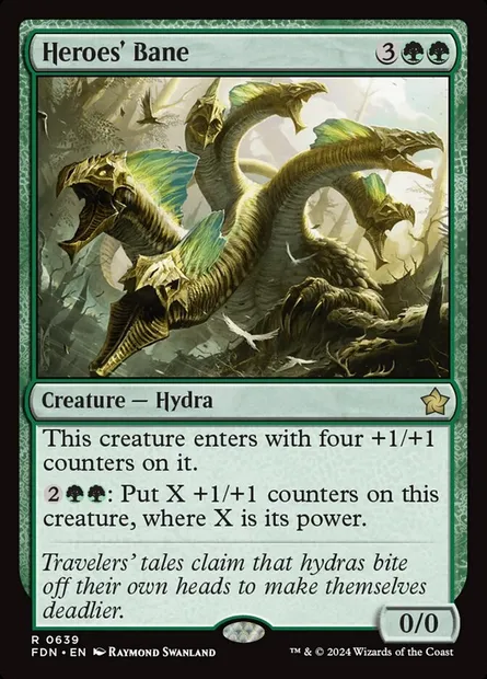 Heroes' Bane, Magic card FDN 639 — Foundations set