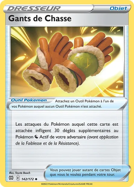 Gants de Chasse, carte Pokémon BRS 142 — extension Stars Étincelantes