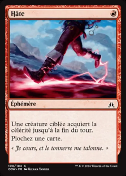Hâte, carte Magic OGW 108 — extension Le serment des Sentinelles