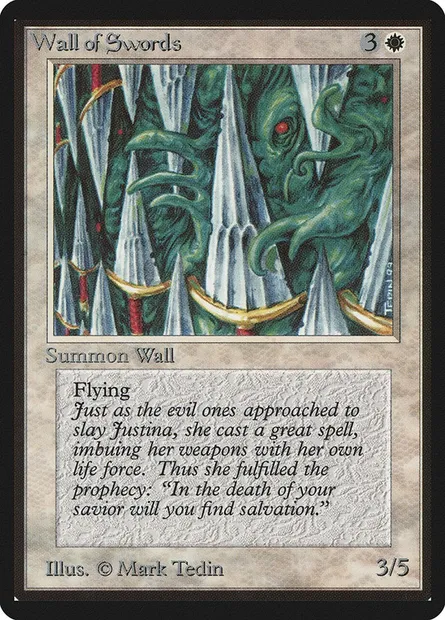 Mur d'épées, carte Magic LEB 43 — extension Limited Edition Beta