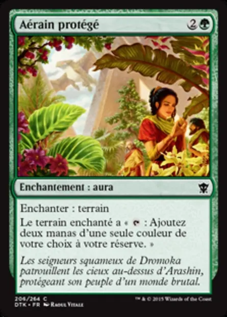 Aérain protégé, carte Magic DTK 206 — extension Les Dragons de Tarkir