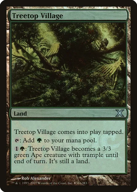 Village arboricole, carte Magic P10E 2 — extension Tenth Edition Promos