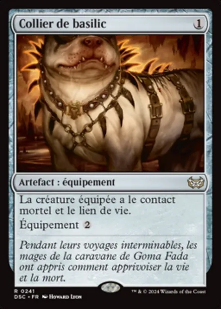 Collier de basilic, carte Magic DSC 241 — extension Duskmourn: House of Horror Commander
