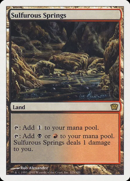Sources sulfureuses, carte Magic 9ED 325 — extension Neuvième Edition