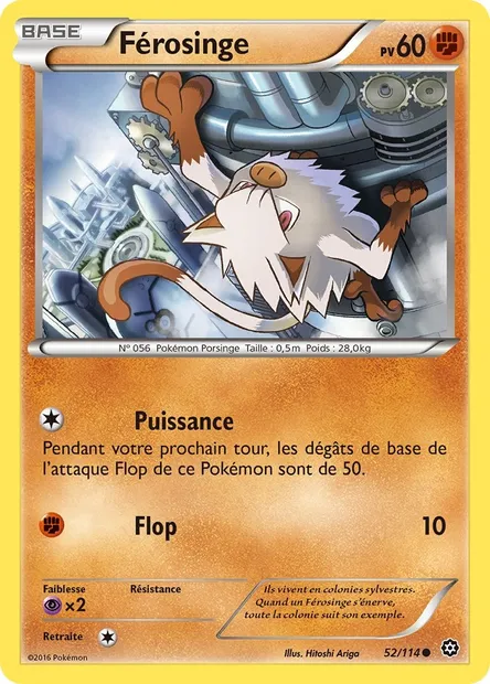 Férosinge, carte Pokémon STS 52 — extension Offensive Vapeur