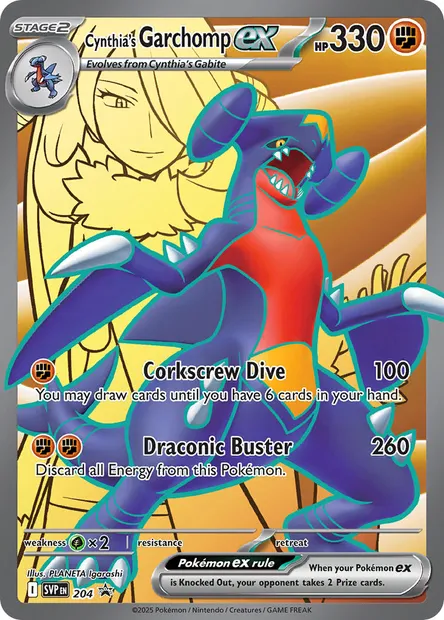 Cynthia's Garchomp ex, Pokémon card PR-SV 204 — SVP Black Star Promos set