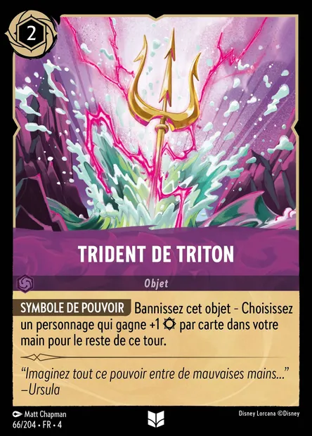 Trident de Triton, carte Disney Lorcana CH4-066 — extension Le Retour d'Ursula