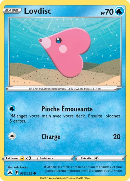 Lovdisc, carte Pokémon CRZ 035 — extension Zénith Suprême
