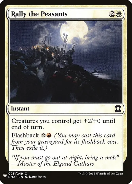 Rally the Peasants, Magic card PLST EMA-25 — The List set