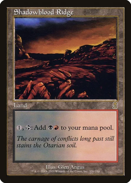 Shadowblood Ridge, Magic card ODY 326 — Odyssey set