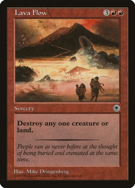 Lava Flow, Magic card POR 138 — Portal set