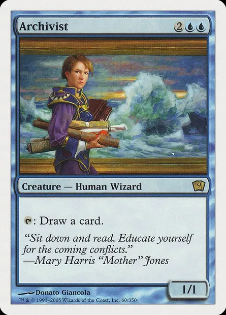 Archiviste, carte Magic 9ED 60 — extension Neuvième Edition