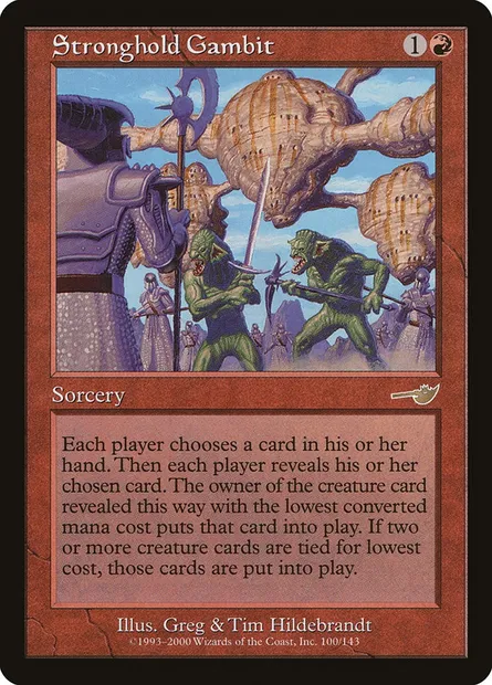 Pari de la forteresse, carte Magic NEM 100 — extension Némésis