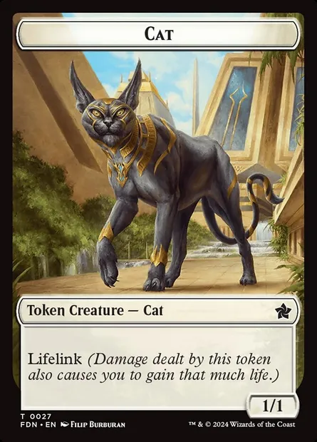 Cat, carte Magic TFDN 27 — extension Foundations Tokens