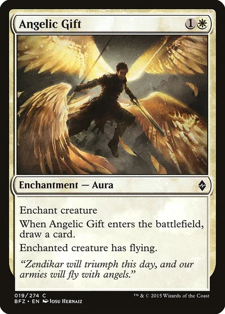 Angelic Gift, Magic card BFZ 19 — Battle for Zendikar set