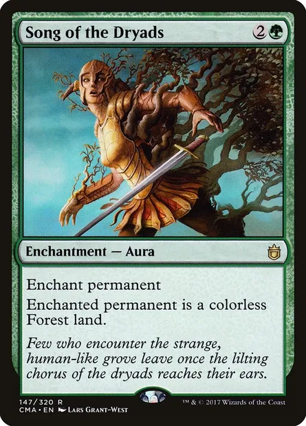 Chant des dryades, carte Magic CMA 147 — extension Commander Anthology